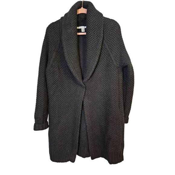 Max Studio heavy black knitted cardigan.  Size L. - Picture 1 of 4